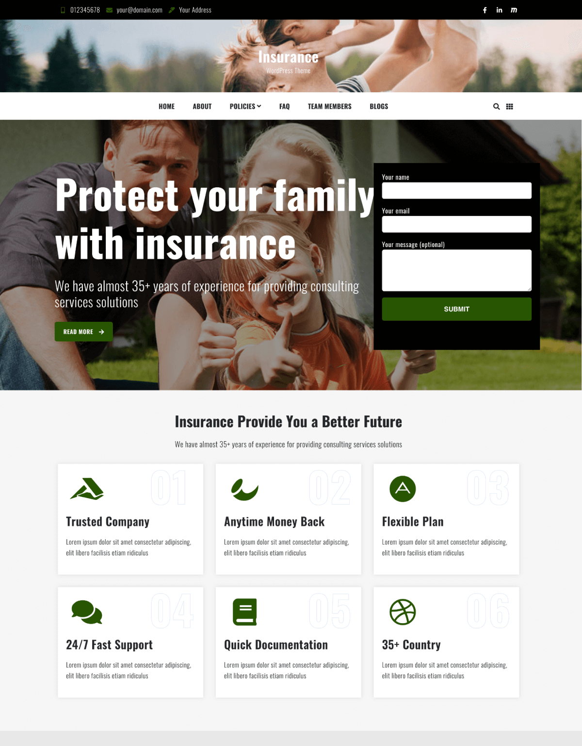 Insurance - WordPress Theme