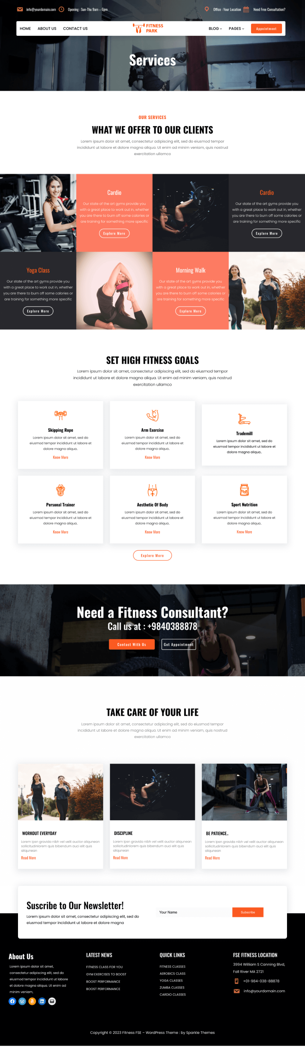 Fitness FSE - Service Page